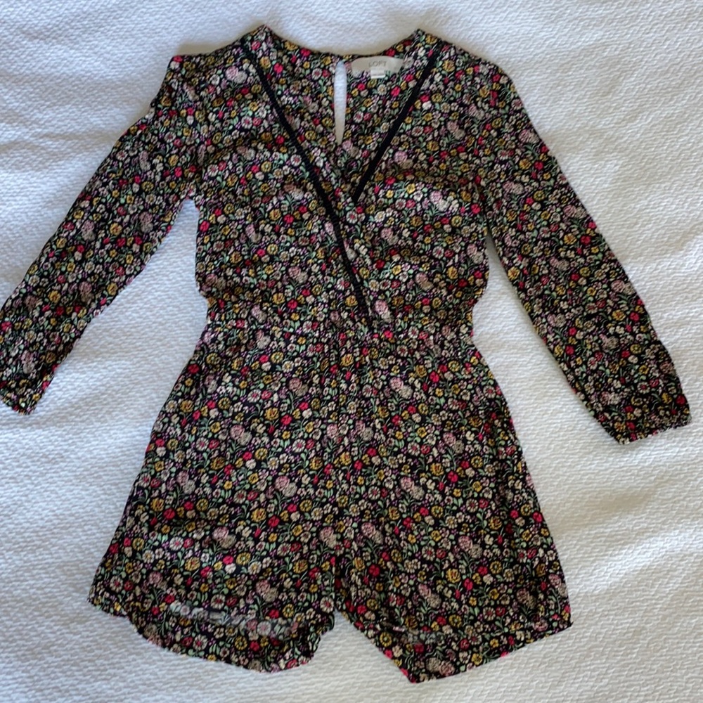 Black Floral Romper